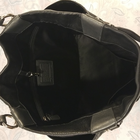 Black Woven Coach Tote & Matching Clutch - Picture 10 of 15